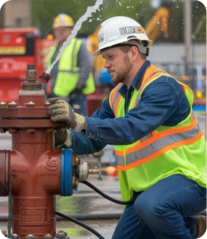 24/7 emergency water pump repair team fixing a sudden pump breakdown.