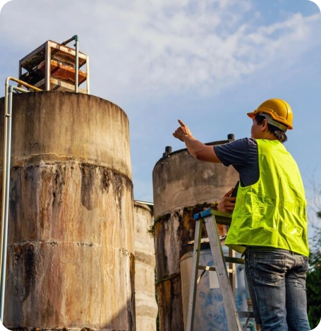 Licensed technicians executing professional water tank cleaning in Dubai