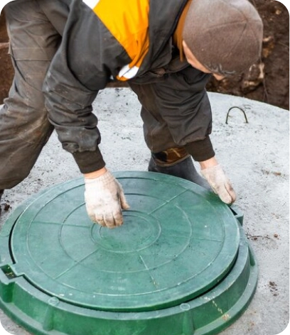 Cleaning an underground tank at a luxury property for villa water tank cleaning in Dubai